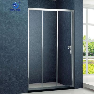 China Connected-Movable 3 Sliding Glass Shower Doors 3 Panel Tempered Glass Shower Door (KD4001) for sale