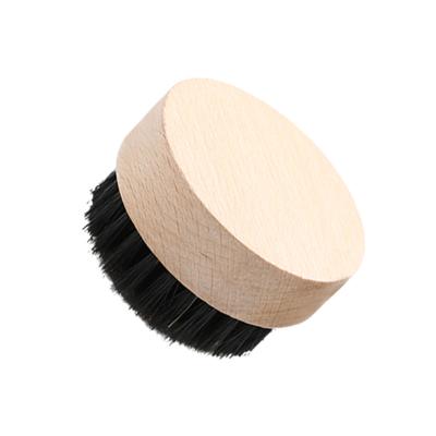 China Abeis Wholesale Men's Grooming Kits Nondisposable Logo Portable And Round Boar Custom Hair Barber Beard Brush For Men for sale