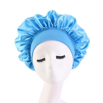 China Casual Abeis Ready To Ship Custom Designer Logo Women Luxury Stain Silk Hair Bonnets For Sleeping for sale