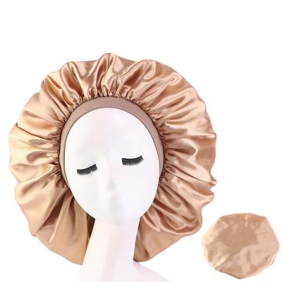 China Abeis Retro Stylish Designs Customized Wholesale Casual Women Satin Hair Hoods Big African Hats With Logo for sale