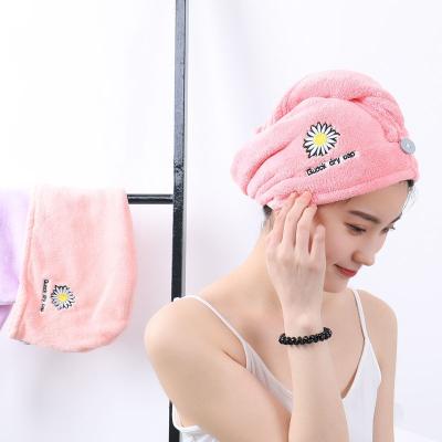 China Cartoon Shower Hat Coral Fleece Hair Turban Bathroom Cap Women Dry Hair Cap Wrapped Towel Cute Portable Dry Absorption QUICK DRY Quickly for sale