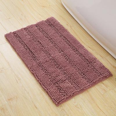 China Abeis Water Absorption Bathroom Floor Mats Chenille Comfy Shower Bath Viable Cheap Non Slip Mat for sale