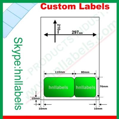 China Integrated Labels EU Version Type22 110mm*76mm & 80mm*76mm Laser Sheet for sale