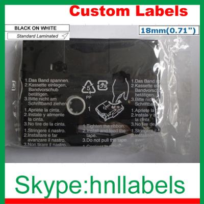 China Black on White Label Tape Compatible Brother TZ-241 TZe-241 18mm*8m for P-Touch for sale