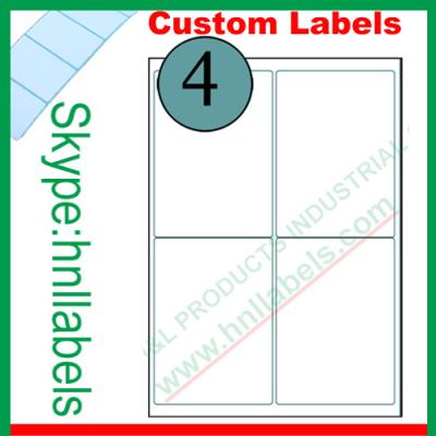 China 4Up Avery Labels (98.8 x 139mm) Compatible Avery Labels L7169/J8169 for sale