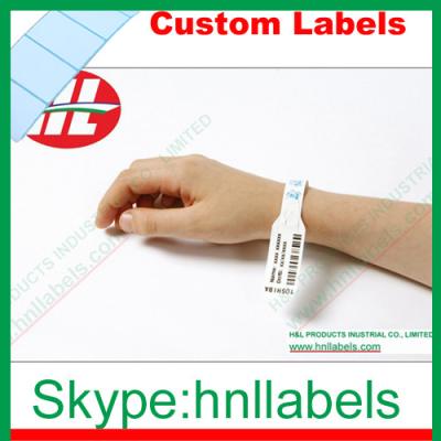 China Thermal Synthetic Medical Identification Wristbands WB01 for sale