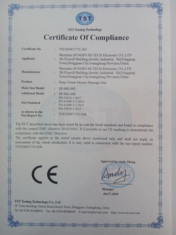 CE - Shenzhen Sungpo Hi-Tech Electronic Co., Ltd.