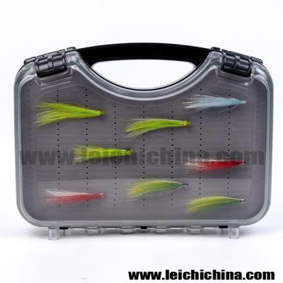 China Double Side SDS Plastic Waterproof Plastic Suitcast Fly Fishing Box for sale