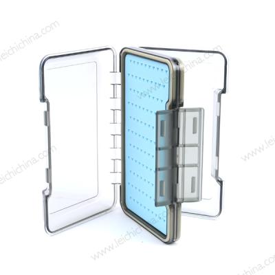 China 100% new waterproof silicone insert wholesale plastic fly fishing box for sale