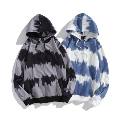 China Anti-Wrinkle High Street Brand Gradient Tie-Dye Loose Casual Sweater Couples Male Hip-Hop All-match Shirt for sale