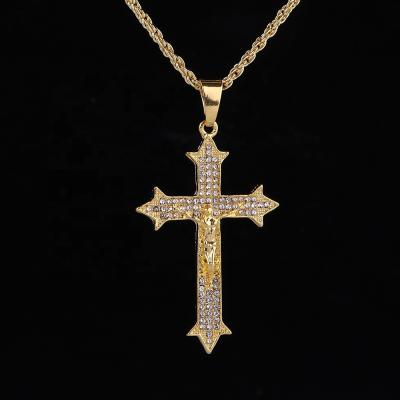 China WeSparking EMO Cross Neutral Hip Hop Necklace Men's Diamond Pendant Necklace FASHIONABLE Europe and America for sale