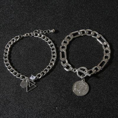 China WeSparking EMO Couples Bracelet Coin Geometric charm bracelet FASHION bracelets shape jewelry for sale