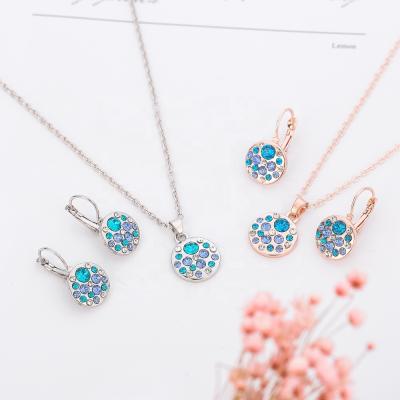 China WeSparking EMO Delicate Diamond Pendant Necklaces Earrings FASHION Women Fashion Jewelry Sets for sale