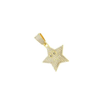 China Creative Hiphop Men's Diamond Star Necklace Pendants Fashion Jewelry WeSparking EMO European And American Hip New for sale