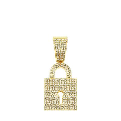 China Hiphop WeSparking EMO Hip-Hop Diamond-studded Key Lock Necklace Fashion Jewelry Pendant Accessories for sale