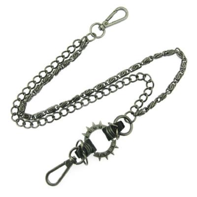 China Hiphop WeSparking EMO Hip Hop Double Layers Waist Pants Chains For Men Shape Jewelry Accessories for sale