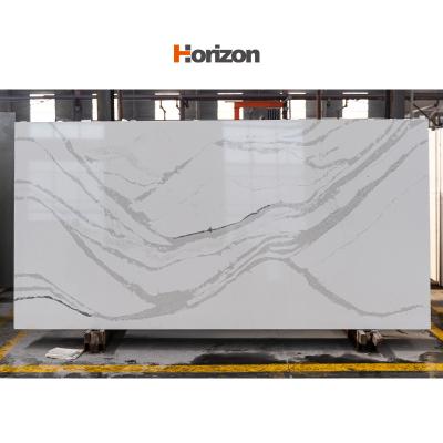 China Durable White Calacatta Carrara Cuarzos Engineered quartz stone production line Countertop Artificial Quartz Stone Slabs for sale