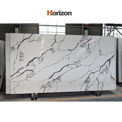 China Durable quartz stone production line  Crystal Stone Slab Quartz Countertop natural Stone Benchtop quartz Slabs Calacatta for sale