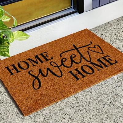 China washable door mats PVC Coil Door Anti Slip Kitchen Bathroom Cartoon Expression Hallway Floor Mat for sale