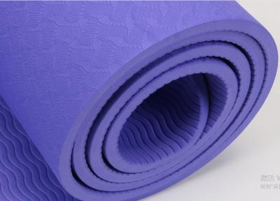 China New High Quality Non Slip Yoga Mat Roll up Pillates Gym Fitness Equiptment Large Size Soft Comfortable PVC for sale