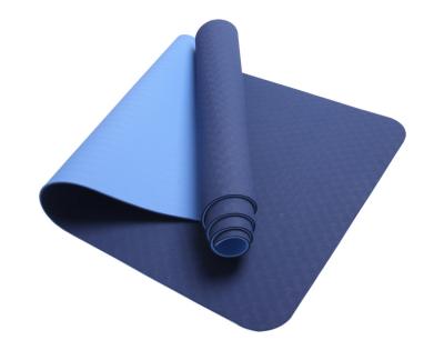 China TPE YOGA MAT BLUE COLOR YOGA MAT FORAMAZON HIGH QUALITY YOGA MAT ON SELL for sale