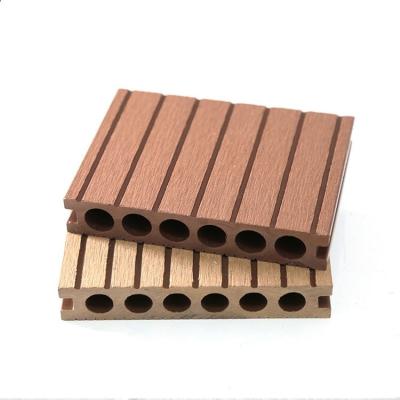 China Wood Plastic Composite Flooring Brushed Wood Grain WPC Wood Plastic Composite Decking for sale