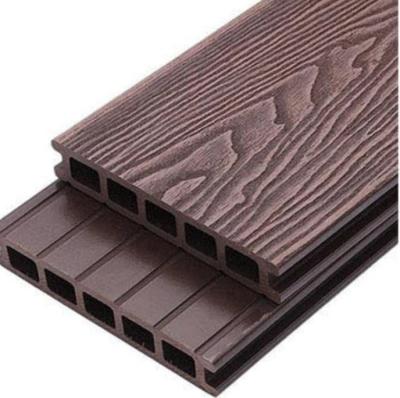 China Garden Flooring Wood Plastic Composite Flooring Brushed Wood Grain WPC Wood Plastic Composite Decking en venta