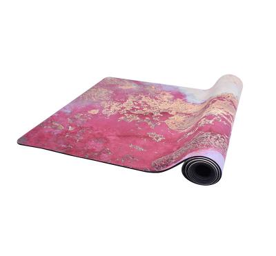 China Thicken natural rubber printing yoga mats 2024 New colour print leather yoga mats for sale