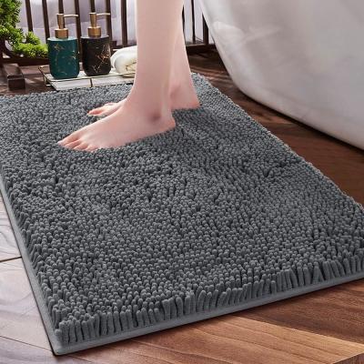 China Encrypted and thickened Chenille floor mat, absorbent carpet, non slip bathroom mat, non slip foot mat, plush bathroom for sale