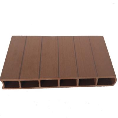 China Modelo de grano de madera revestimiento de pared wpc nuevo material WPC madera de plástico panel de suelo exterior en venta