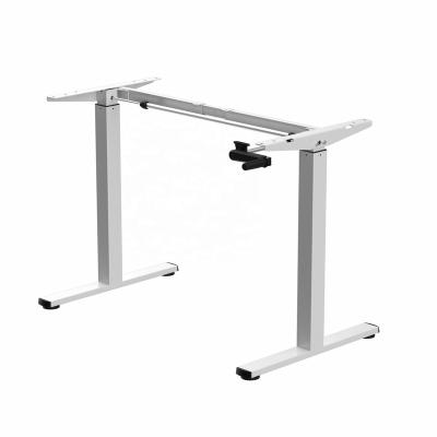 China Adjustable (Height) Manually Crank Height Adjustable Sit To Stand Desk Manual Position Desk View for sale