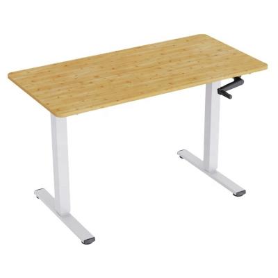 China Adjustable (Height) Manually Crank Height Adjustable Sit To Stand Desk Manual Position Desk for sale