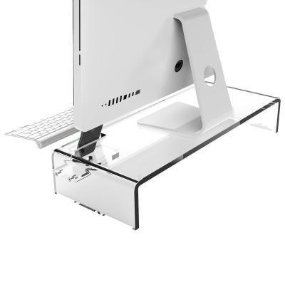 China Universal Acrylic Monitor Stand Computer Riser (3.5 inch high) for Laptop/Printer/TV Screen/PC/Extra Storage Space 13