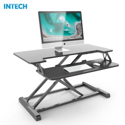 China Modern Height Adjustable Desk Converter, Tabletop Workstation with Removable Keyboard Tray, Sit to Stand Workstation Laptop Holder Desk for sale