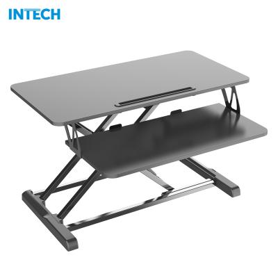 China Modern Ergonomic Adjustable Height 2 Tier Laptop Stand Desk for sale