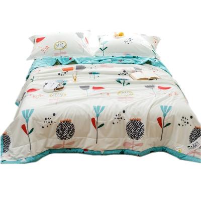 China Fashion chic lightweight style PORTABLE geometric floral printing pure cotton comforter set bedding set washable for sale