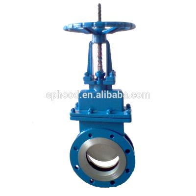 China Double Flange Water Gate Valve Hand Operated Stainless Steel Knife Gate Valve for sale