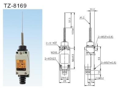 Κίνα Τείνετε τον τύπο TZ-8169 διακόπτης θέσης TZ8169 ανοίξεων διακοπτών ορίου προς πώληση