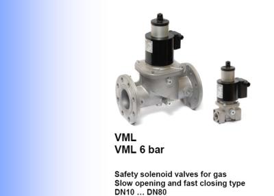 China Modelo Safety Solenoid Valve DN10 de la marca VML de Elektrogas al tamaño DN80 en venta