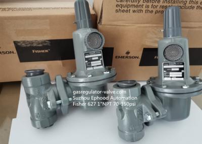 China Ductile Iron Fisher Gas Regulator 627 Model Pressure Gas Regulator 250PSI Inlet for sale