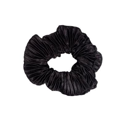 China Fashion MOQ Small Women Hair Accessories Crumpled Velvet Elastic Hair Ties Large Hair Scrunchies for sale