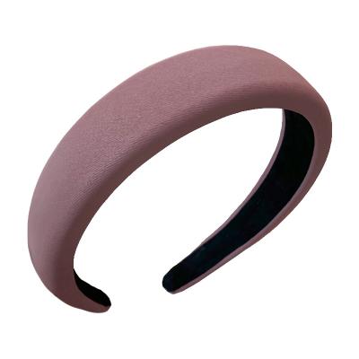 China Fashion New Fashion Custom Soft Casual Headwear Pure Color Face Washing Thick Sponge Headband For Girls for sale