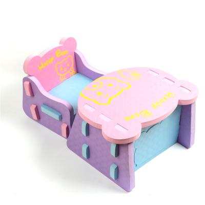 China Lightweight Kindergarten Primary School EVA Foam Table Chair Furniture Set for Children Learning and Playing for sale