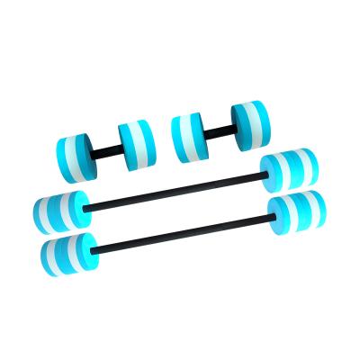 China Water Sports Lightweight Aerobics Exercise EVA Foam Swimming Dumbbell Barbell Set For Fitness Sports for sale