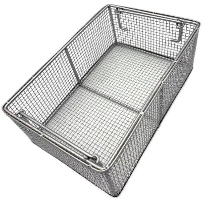 China Economical Durable Disinfect Basket Stainless Steel Woven Wire Mesh Basket Storage Surgery Instrument Tray for sale