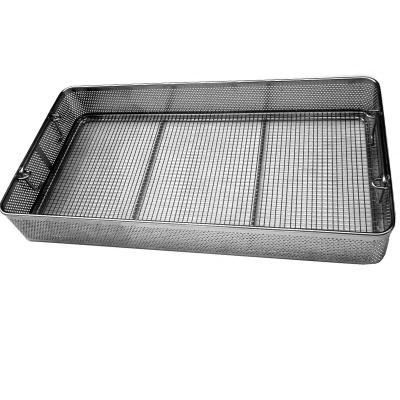 China Sustainable 316L Stainless Steel Disinfection Cleaning Basket For Surgical Instrument for sale