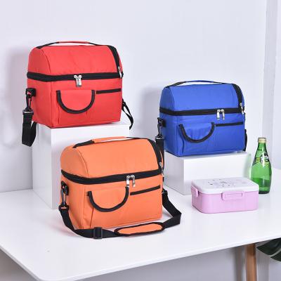 China The double-layer waterproof diagonal ice bag packs the portable bag of cooler for lunch for lunch for isolated storage storage for sale