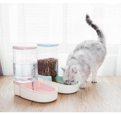 China Wholesale Automatic Food Grade PP Food Storage Container Pet Cats Dog Food Feeder Water Vending Machines for sale