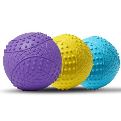 China Hot Sale 2021 Sustainable Price Cheaper Dog Sound Ball Toys Innovations Rubber Tennis Dog Chew Toy Ball for sale