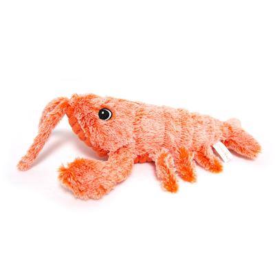 China Interactive Pet Toy Usb Electric Moving Catnip Toy Cat Plush Toys Hot Selling Viable Lobster Fish for sale